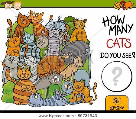 Counting Game Cartoon Illustration