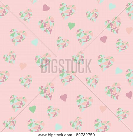 Hearts pink pattern