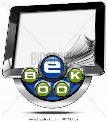 E-book Symbol With Tablet Computer