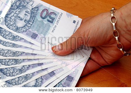 Fanout von kroatische Kuna Banknoten