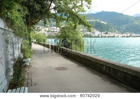 Montreux At Geneve Lake In Switzerland