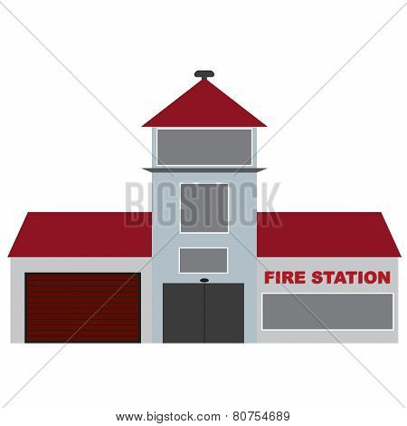 vector fire station building