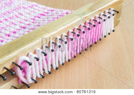 Block Of Wood For Knitting Scarves.