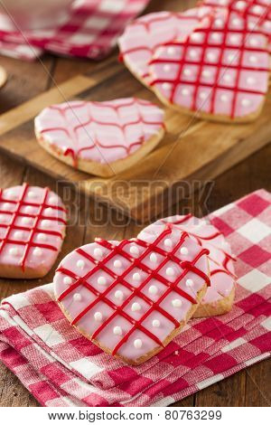 Homemade Pink Valentine's Day Cookies