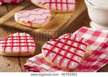Homemade Pink Valentine's Day Cookies