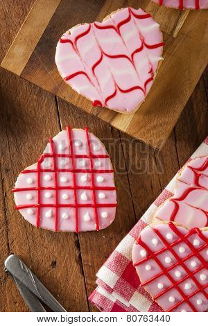 Homemade Pink Valentine's Day Cookies