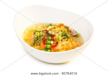 Minestrone Soup Isolated