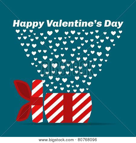 Separated Red Gift Box.