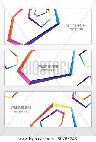 abstract color frame vector header