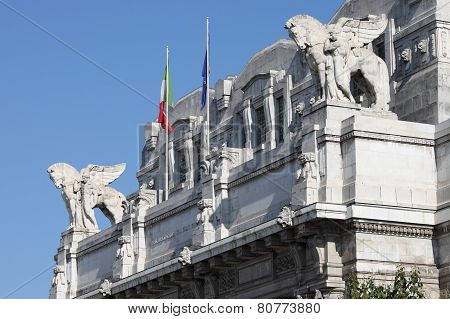 Facade of Milan Central Station