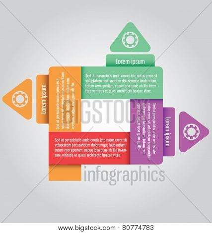 Clear Template Square Shape. Can Be Used For Infographics, Websites Elements, Presentations, Compari