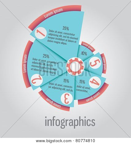 Pizza Like, Pie Like, Diagram, Can Be Used For Infographics, Websites Elements, Presentations, Compa
