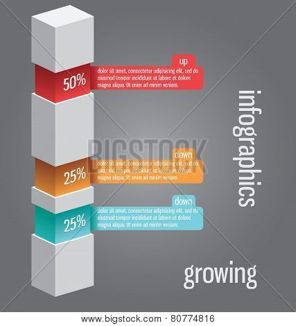Column Like Diagram, Can Be Used For Infographics, Websites Elements, Presentations, Comparison.