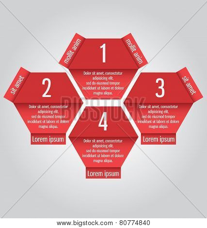 Modern, Clear Template In Beehive Shape.