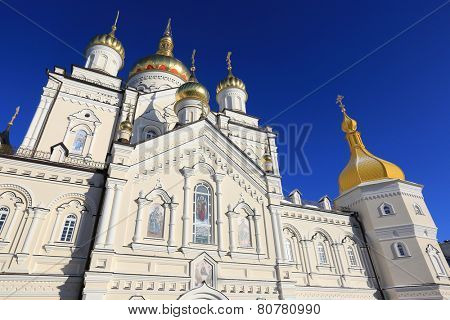 Pochaev's Lavra Cupola at nice day, Ukraine