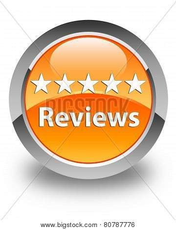 Reviews Glossy Orange Round Button