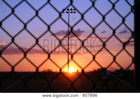 Sonnenuntergang am park