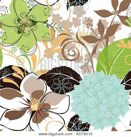 Sømløs blomsterarter Pattern.eps