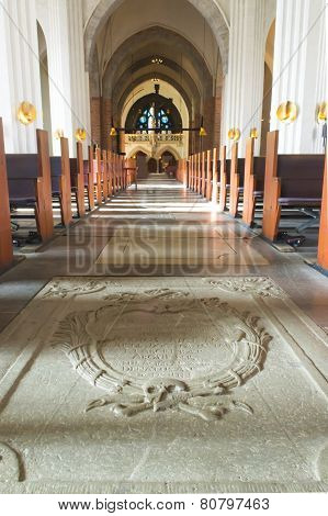 Uppsala, Sweden - September 17: Details And Architecture In Swedish Old Cathedral In Uppsala. Septem