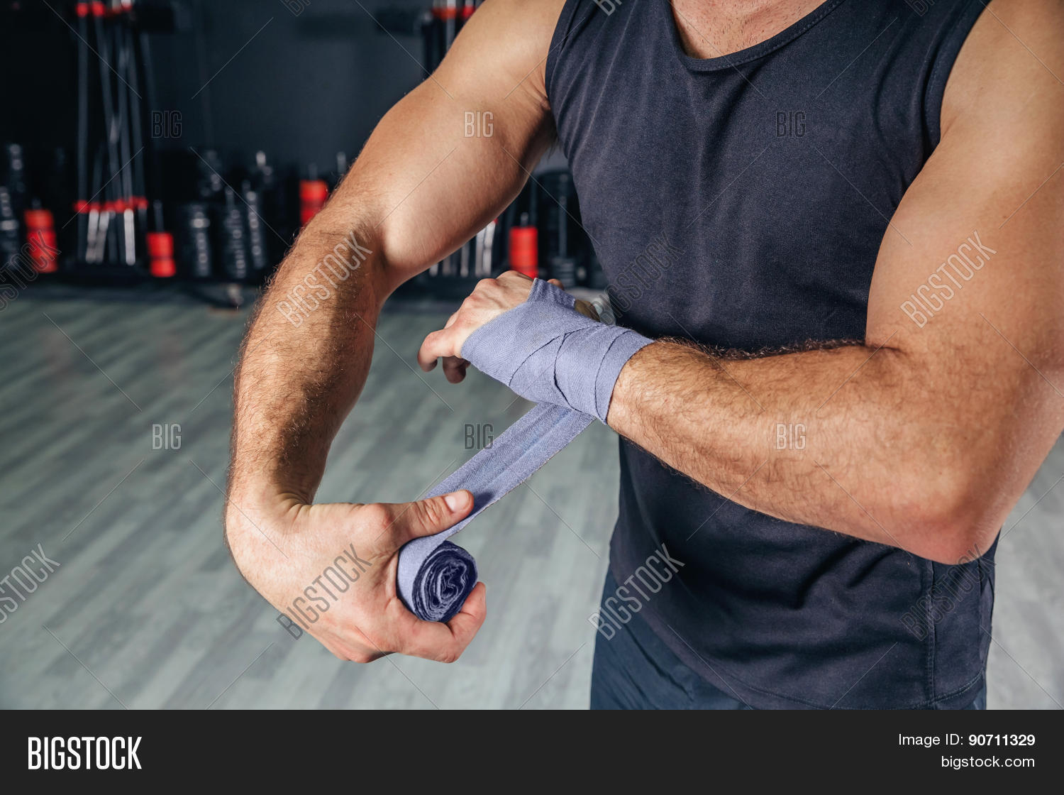 Man Wrapping Hands Image & Photo (Free Trial) Bigstock
