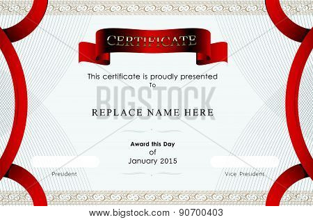 Certificate Border, Certificate Template. Vector Illustration