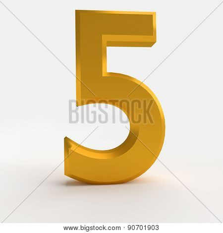 3D Number Five