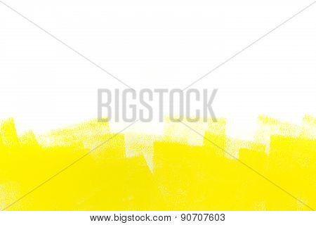 Yellow Stroke Of Paint Roller