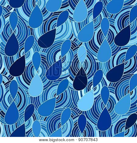 seamless background of doodle drawn lines