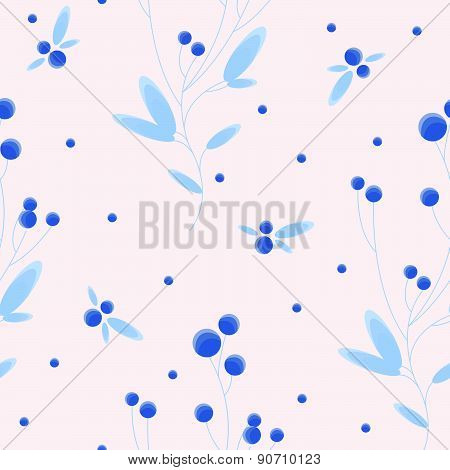 Elegant Seamless Pattern With Stylized Berries