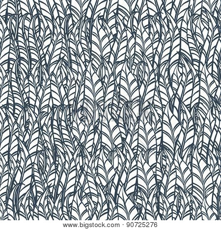 Seamless feather pattern. Vector illustration