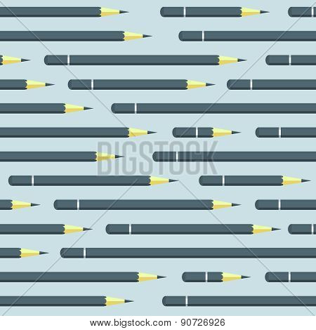 vector seamless pattern with colorful paint pencils