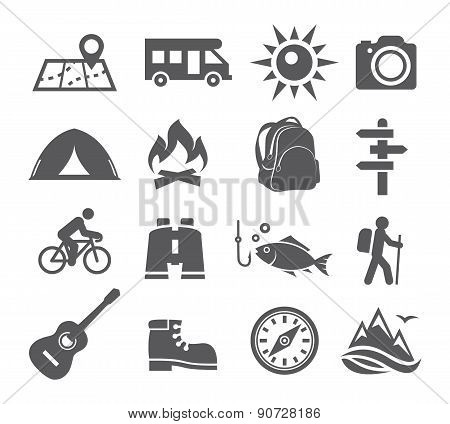Camping icons