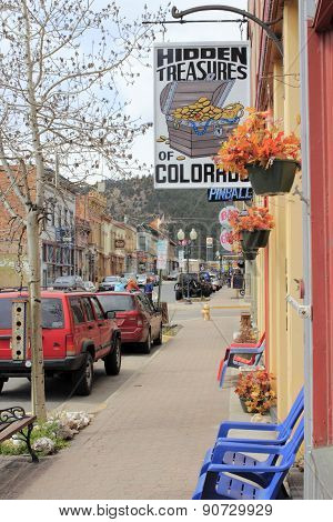 Downtown Miner Street On A Spring Day