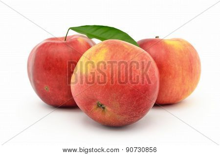 Red, Ripe Apples Jonagold Isolated On White Background