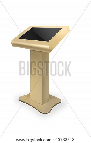 Interactive Information Kiosk Terminal Stand