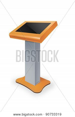 Interactive Information Kiosk Terminal Stand