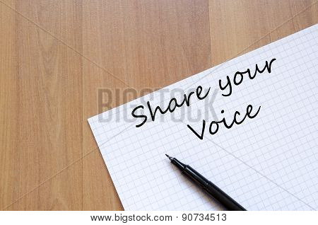 Share Your Voice Concept