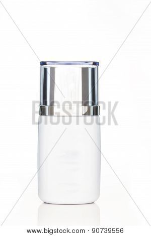 White Cosmetic Tube Isolated On White Background, Clipping Path Included