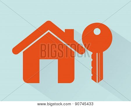 real estate  over blue  background vector illustration