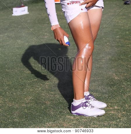 Mi Hyang Lee At The Ana Inspiration Golf Tournament 2015