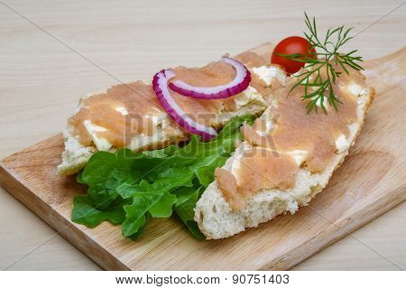 Sandwich With Cod Roe