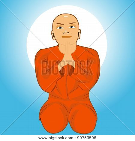 buddhist monk meditating