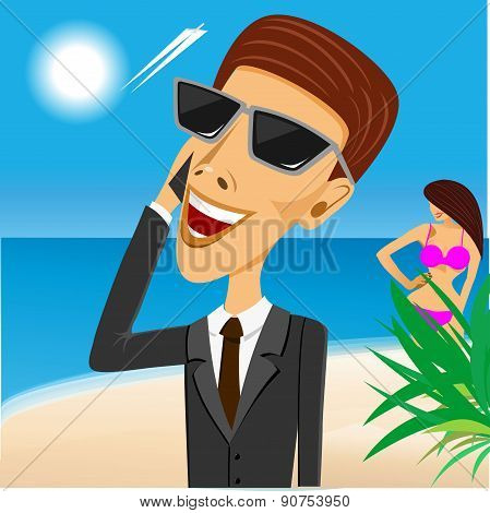 businessman with sunglasses