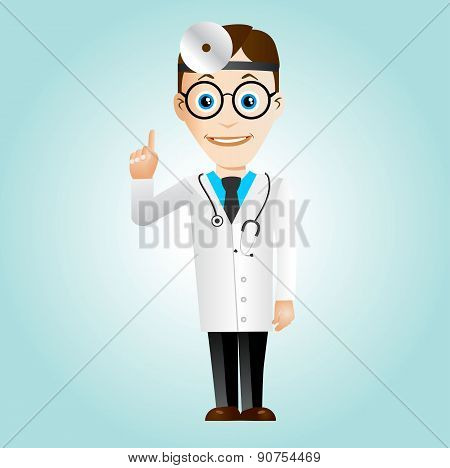 doctor with glasses and stethoscope