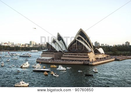 Sydney Harbor With Opera House - Panorama Taken On 19 Of February 2007, During Queen Elizabeth 2 Cru