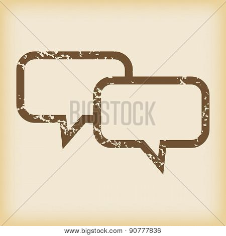 Grungy chat icon