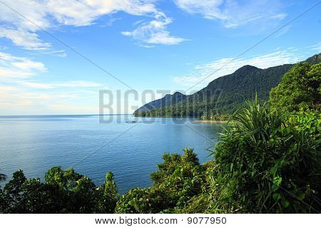 Kust van Saravak. Borneo.