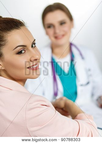 Patient And Doctor Shaking Hands