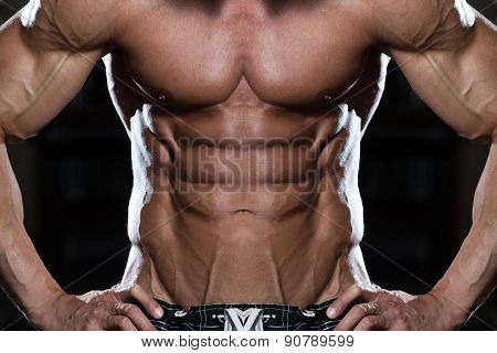 Strong Bodybuilder With Six Pack