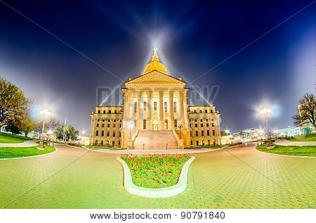 Topeka Kansas Downtown At Night